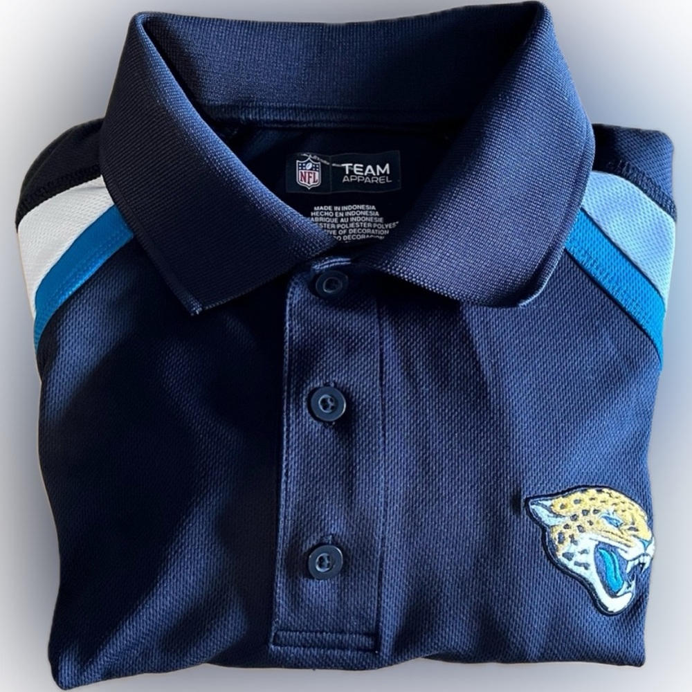 Jacksonville Jaguars Men’s Polo Shirt - NFL Team Apparel - Black - Size M - Picture 3 of 6